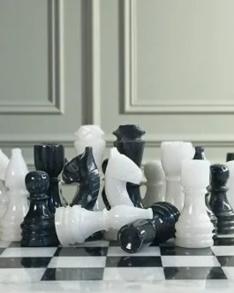 Handcrafted Marble Chess Set | Natural Stone Board & Pieces | Premium Gift