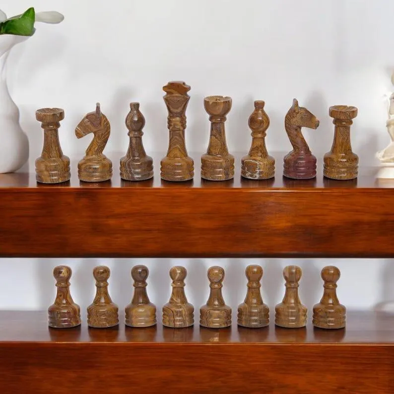 Handcrafted Luxury Chess | Weighted Marble Stone Pieces & Elegant Board - Image 2