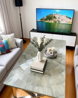 Designer Selenite Center Table | Handcrafted Semi-Precious Stone Furniture