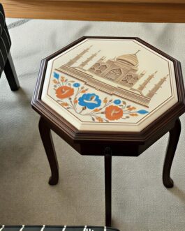 Buy Luxury White Marble Coffee Table | Taj Mahal Floral Semi-Precious Inlay