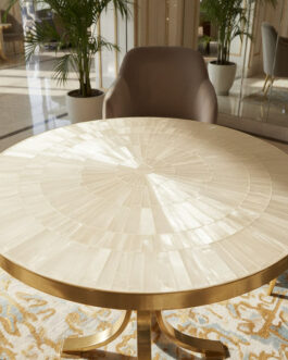 Natural Selenite Stone Center Table | Premium Handmade Crystal Furniture