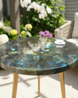 Designer Labradorite End Table | Premium Crystal Stone Table