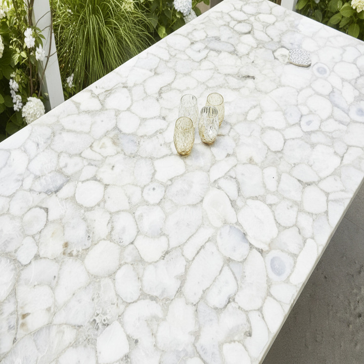 Handcrafted Quartz Gemstone Coffee Table | Premium Stone Furniture - Image 3