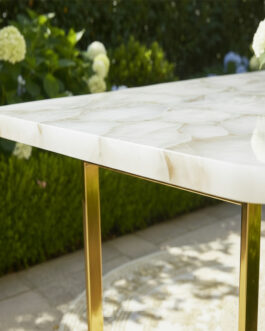 Luxury Quartz Gemstone Table | Natural Crystal Handmade Design