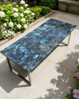 Contemporary Labradorite Coffee Table | High-End Stone Furniture