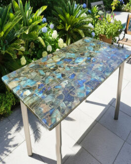 Polished Labradorite Center Table | Luxury Statement Living Room Table