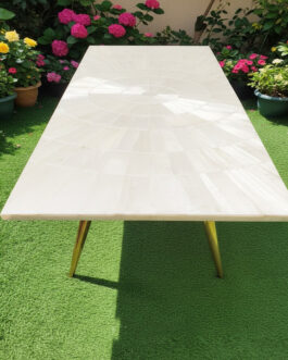 Handcrafted Selenite Center Table | Natural Semi-Precious Crystal Furniture
