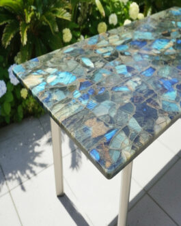 Polished Labradorite Center Table | Luxury Statement Living Room Table