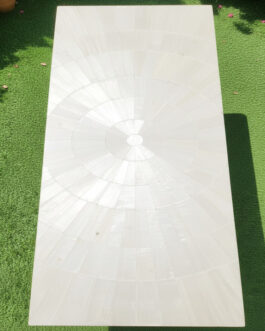 Handcrafted Selenite Center Table | Natural Semi-Precious Crystal Furniture