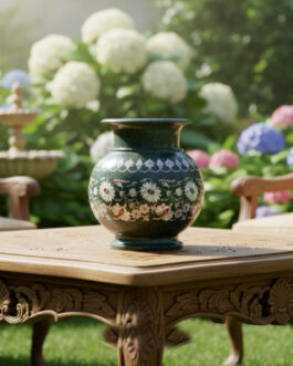 Premium Black Marble Floral Vase | Handcrafted Inlay Home Accent