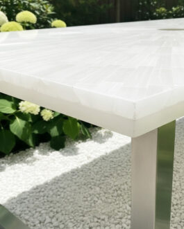 Luxury Selenite Center Table | Semi-Precious Crystal Handmade Furniture