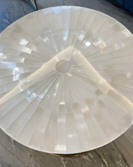 Elegant Selenite Crystal Center Table | Luxury Handmade Interior Furniture