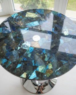 Luxury Labradorite Coffee Table | Handcrafted Semi-Precious Stone