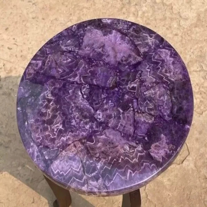 Luxury Amethyst Geode Coffee Table | Handcrafted Crystal Table - Image 2
