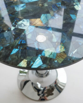 Luxury Labradorite Coffee Table | Handcrafted Semi-Precious Stone
