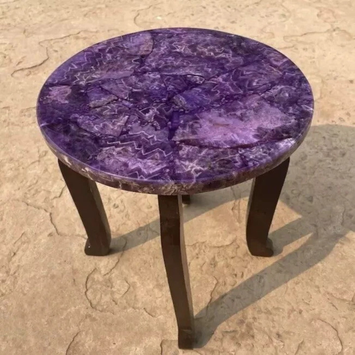 Luxury Amethyst Geode Coffee Table | Handcrafted Crystal Table