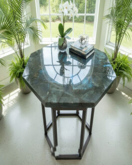 Labradorite Coffee Table | Luxury Handcrafted Semi-Precious Stone Furniture