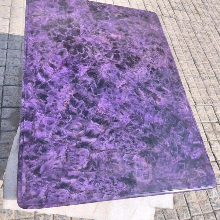 Amethyst Dining Table | Large Natural Crystal Amethyst Table - Image 4