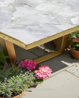 Quartz Crystal Stone Coffee Table | Luxury Handmade Furniture