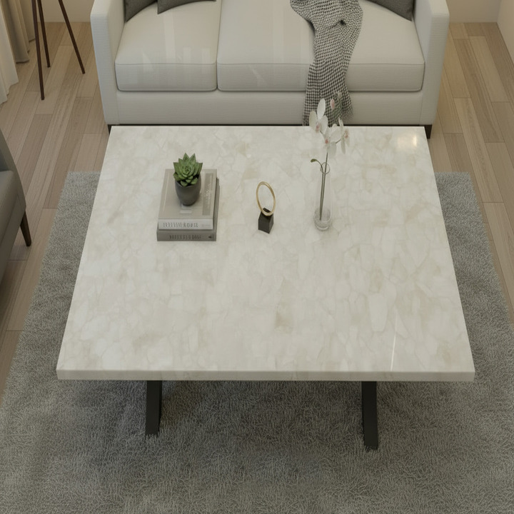 Quartz Stone Table | Handmade Coffee Table, Center Table & Sofa Table - Image 4