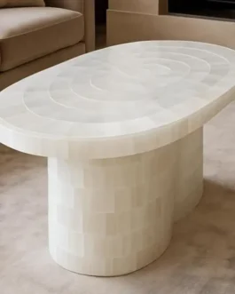 Handmade Selenite Crystal Center Table | Designer Luxury Furniture