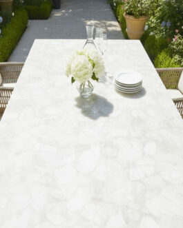 Designer Quartz Gemstone Dine Table | Polished Crystal Stone