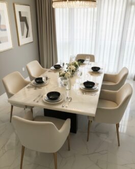 Luxury Selenite Center Table | Semi-Precious Crystal Handmade Furniture