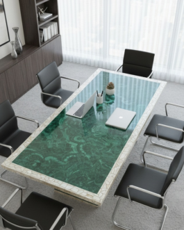 Malachite Table Top | Custom Green Malachite Surface for Furniture
