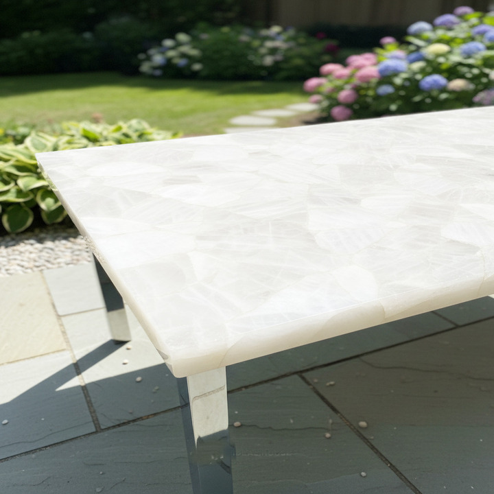 Handcrafted Quartz Stone Table | Coffee Table, Sofa Table & Center Table - Image 2