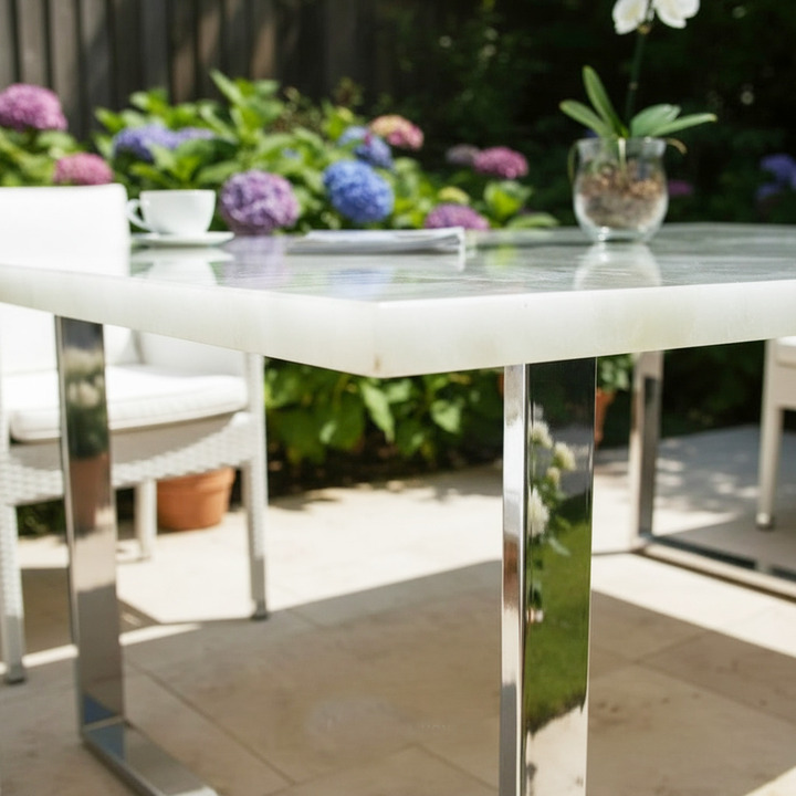 Handcrafted Crystal Quartz Coffee Table | Premium Stone Furniture - Image 2