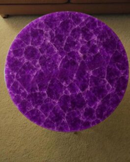 Handcrafted Amethyst Coffee Table | Natural Crystal Stone Luxury Center Table