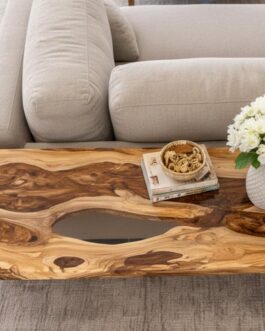 Handmade Epoxy Console Table – Clear Resin Art | Modern Living Room Furniture