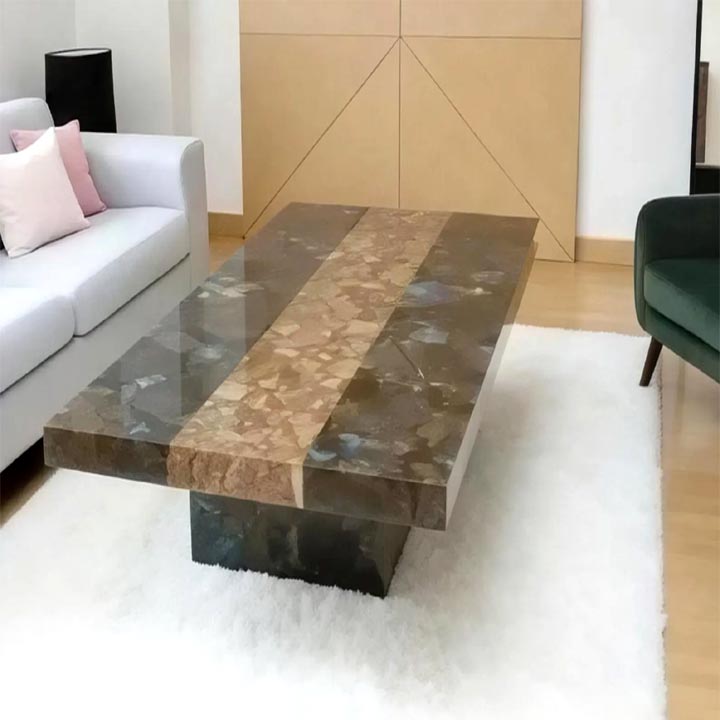 Designer Labradorite Sofa Table | Premium Crystal Stone Table - Image 4