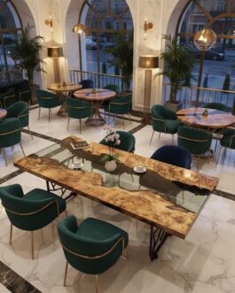 Luxury Clear Epoxy Table – Handcrafted Resin River Dining & Coffee Table