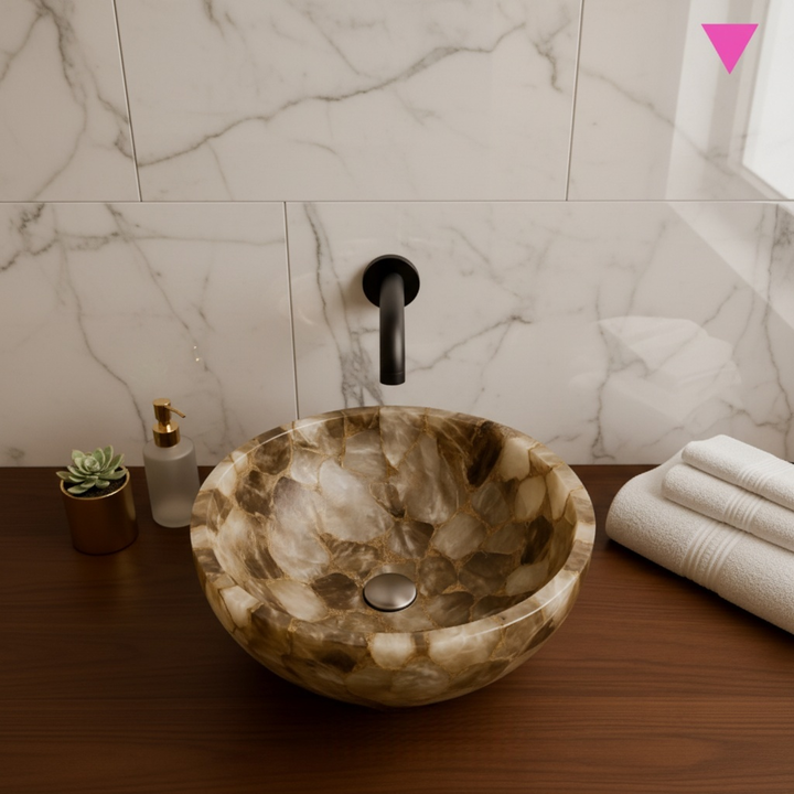 Smoky Quartz Gemstone Sink | Exotic Luxury Wash Basin - Image 2