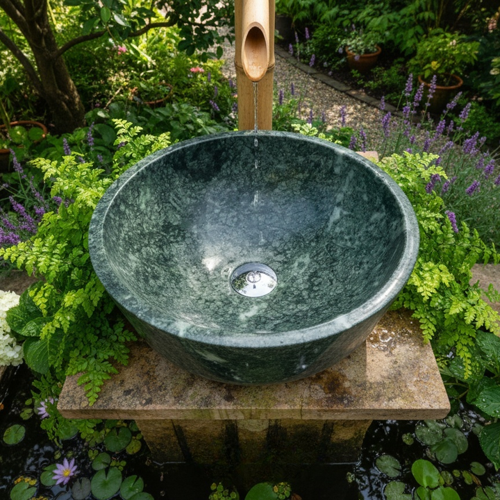 Luxury Green Marble Sink – Handcrafted Natural Stone Bathroom & Kitchen Basin for Modern USA Homes - Image 4