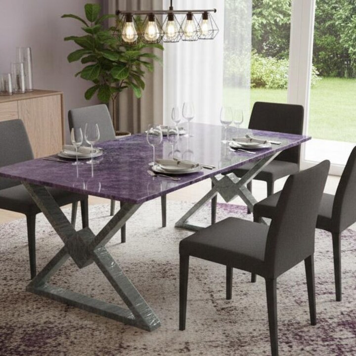 Amethyst Crystal Coffee Table | Luxury Geode Stone Furniture - Image 4