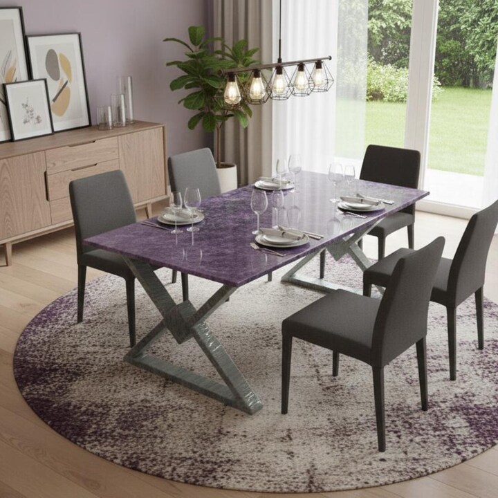 Amethyst Crystal Coffee Table | Luxury Geode Stone Furniture - Image 2