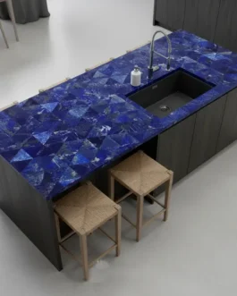 Lapis Lazuli Crystal Stone Countertop | Luxury Semi-Precious Surface