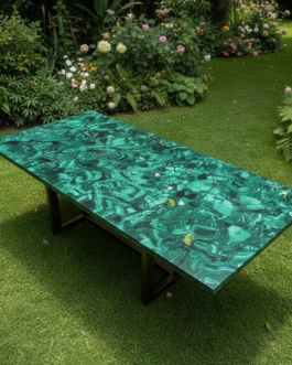 Malachite Desk | Executive Luxury Desk with Green Malachite Finish