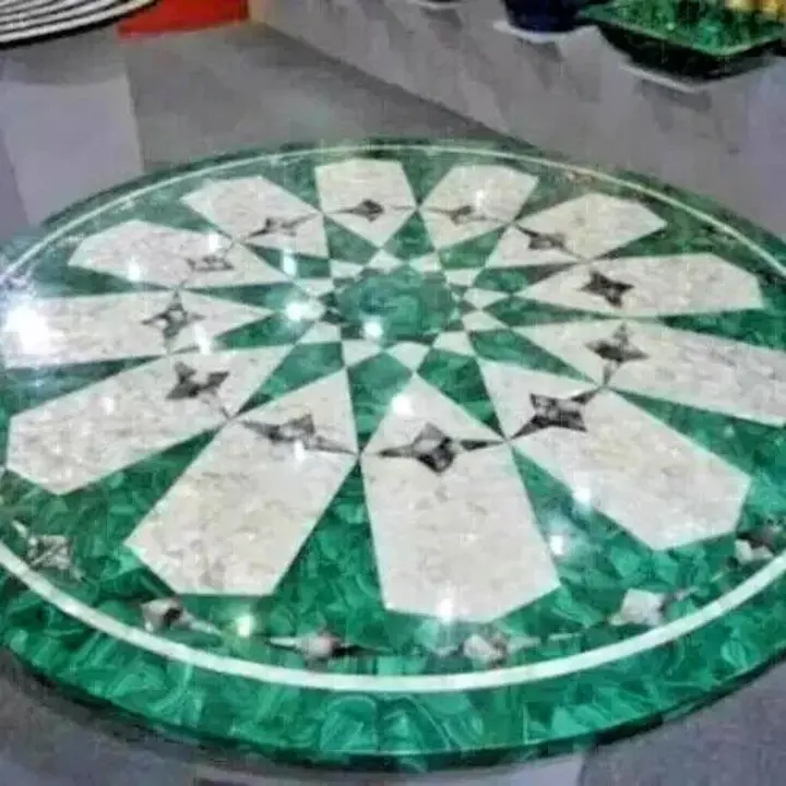 Malachite End Table | Luxury Green Malachite Table for Living Room - Image 2