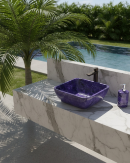 Luxury Amethyst Stone Bathroom Sink | Natural Purple Gemstone Basin