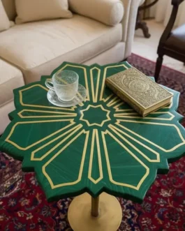 Malachite Side Table | Elegant Green Stone Accent Furniture