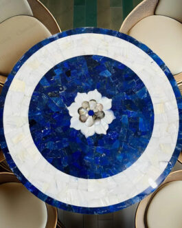 Handcrafted Lapis Lazuli Table | Luxury Gemstone Furniture