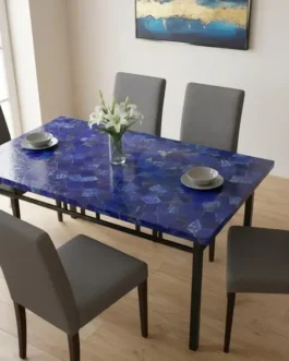 Custom Lapis Lazuli Stone Table | Luxury Blue Gemstone Furniture