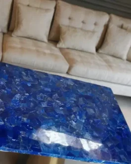 Handcrafted Lapis Lazuli Table | Luxury Gemstone Furniture