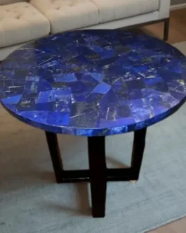 Lapis Lazuli Coffee Table | Natural Blue Stone Handmade Table