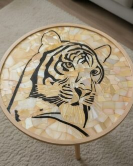 Mother of Pearl Coffee Table | Handcrafted Tiger Art Shell Inlay Stone Table