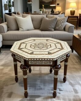 Premium Mother of Pearl Table | Handcrafted Shell Inlay Home Decor