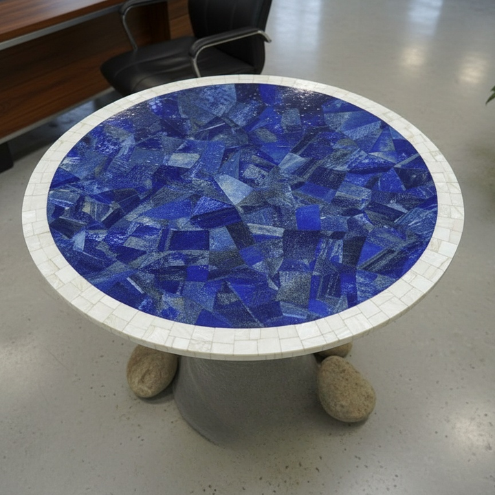 Lapis Lazuli Stone Table | Luxury Handmade Blue Gemstone Furniture - Image 2